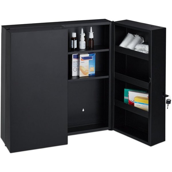 relaxdays Medizinschrank XXL in Anthrazit (1-St)