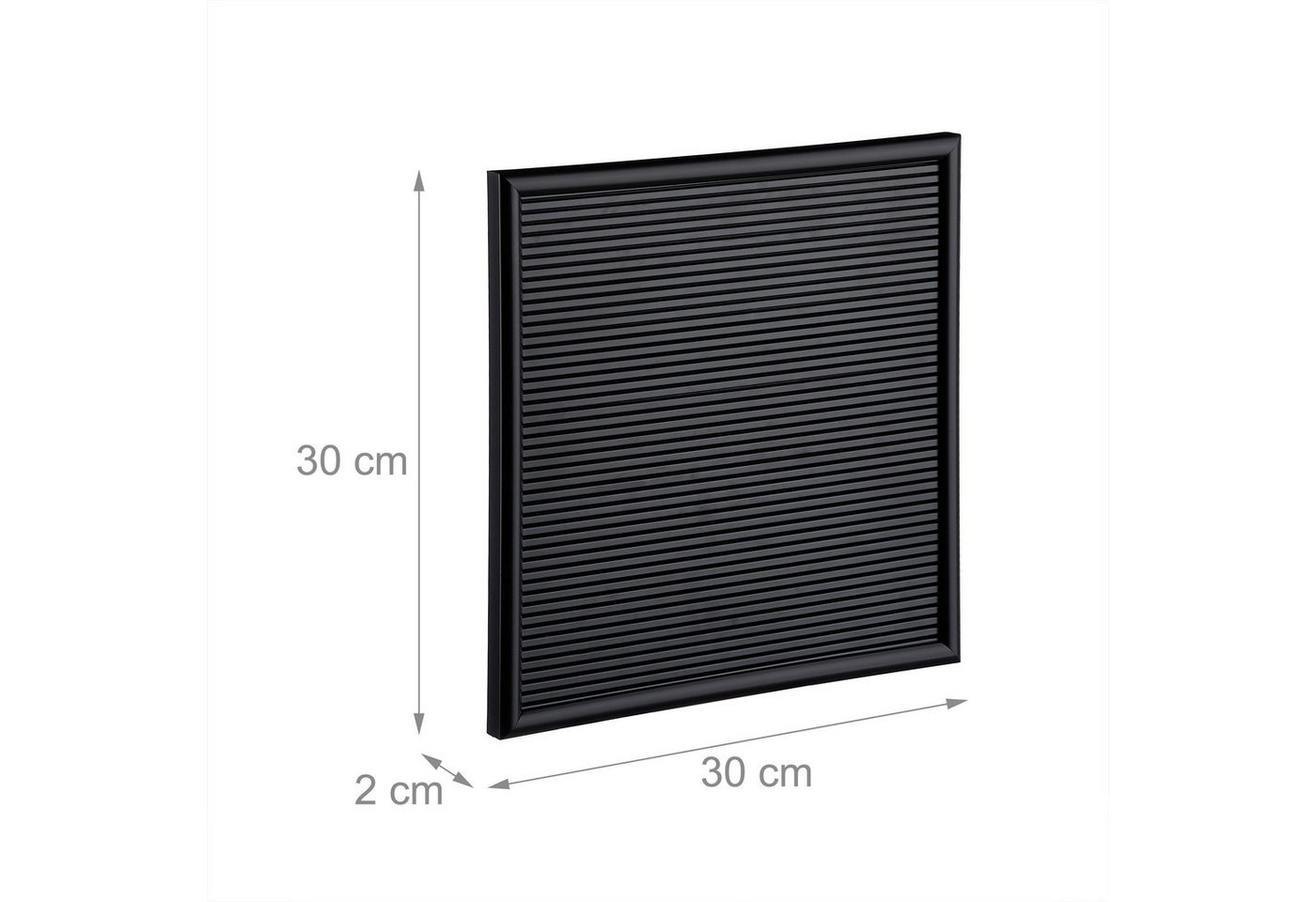 relaxdays Memoboard Letterboard 30 x 30 cm, (145-tlg), schwarz – Bild 4 von 5