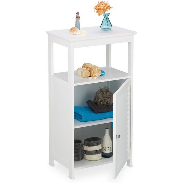 relaxdays Midischrank Badschrank mit 3 Fächern (1-St)
