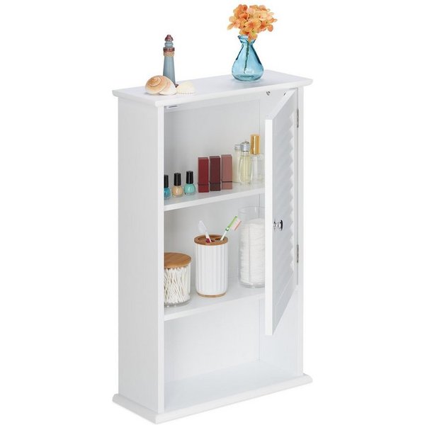 relaxdays Midischrank Badschrank mit geringer Tiefe
