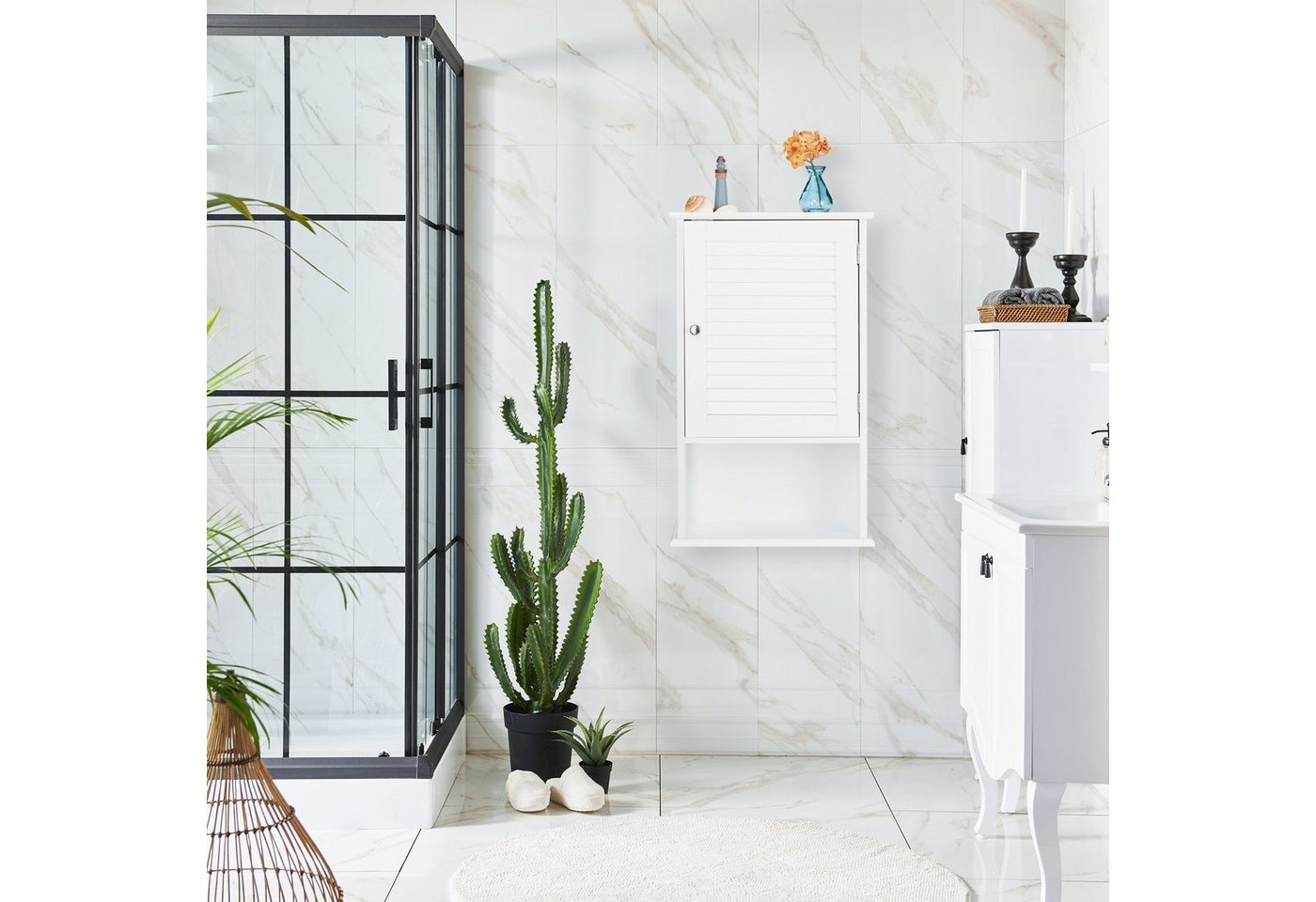 relaxdays Midischrank Badschrank mit geringer Tiefe – Bild 5 von 5