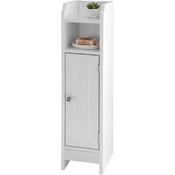 relaxdays Midischrank Weißer Badezimmerschrank (1-St)