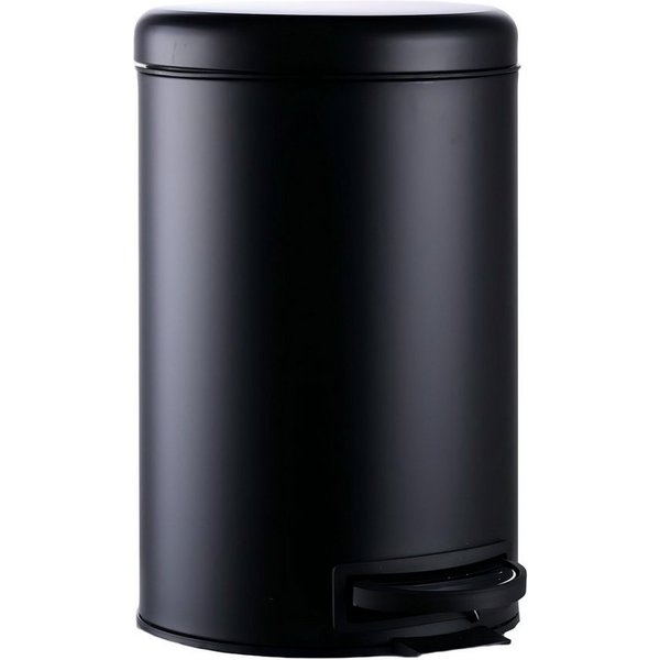 relaxdays Mülleimer 12 Liter, schwarz