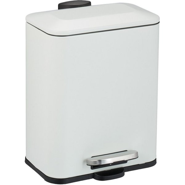relaxdays Mülleimer Bad Mülleimer 5 l Softclose, weiß