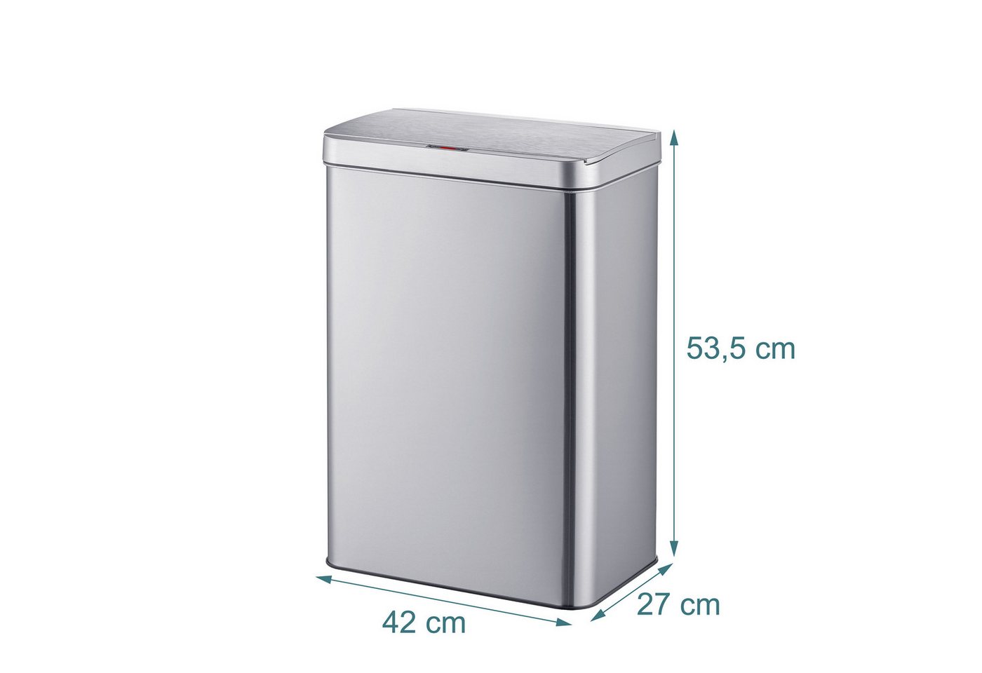 relaxdays Mülleimer Edelstahl Mülleimer mit Sensor, 50 L – Bild 4 von 5