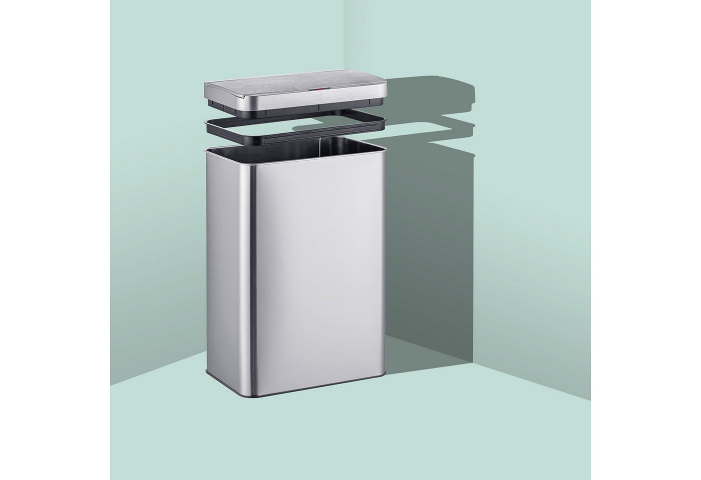 relaxdays Mülleimer Edelstahl Mülleimer mit Sensor, 50 L – Bild 5 von 5