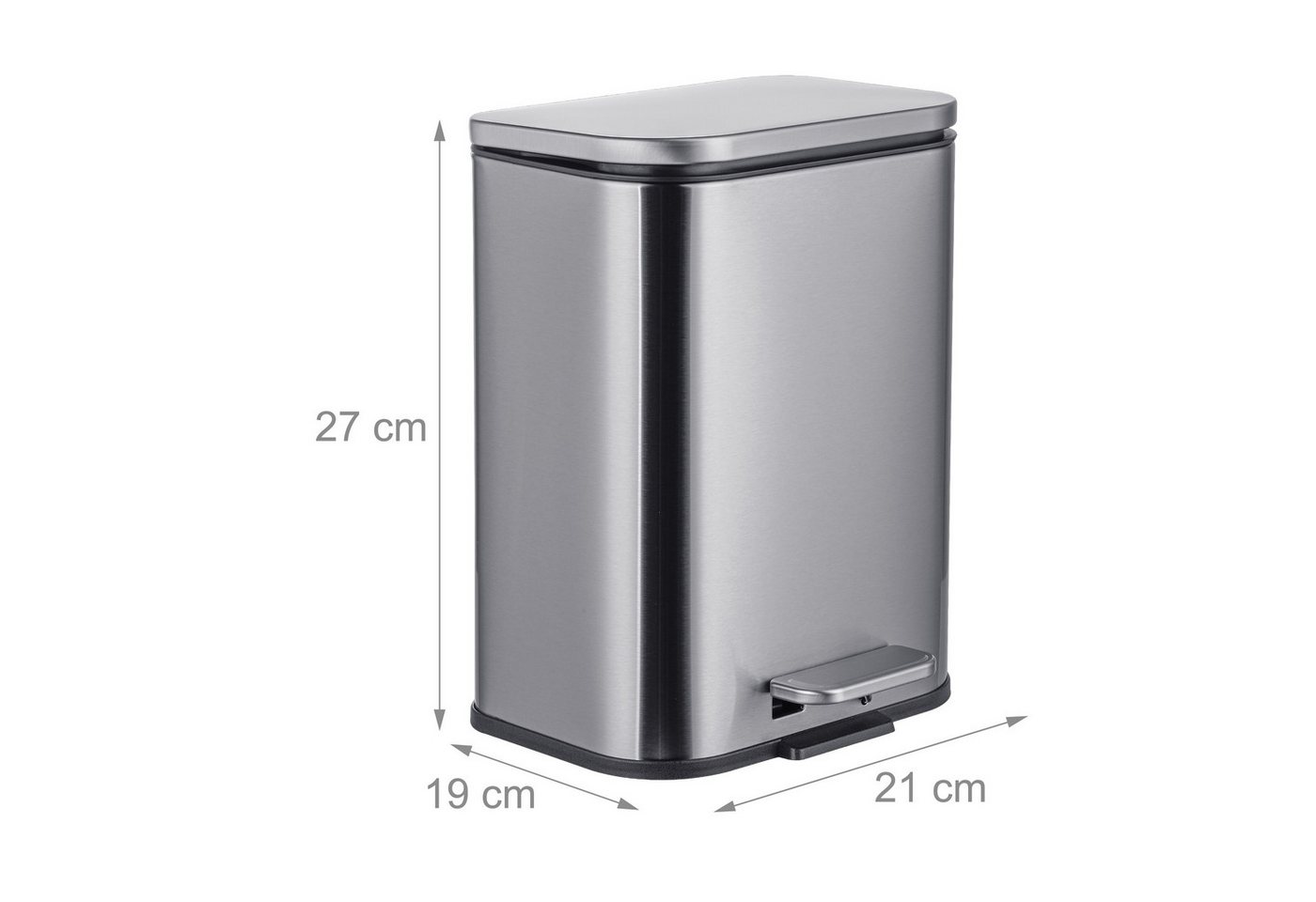 relaxdays Mülleimer mit Fingerprint-Schutz 5 l – Bild 4 von 5