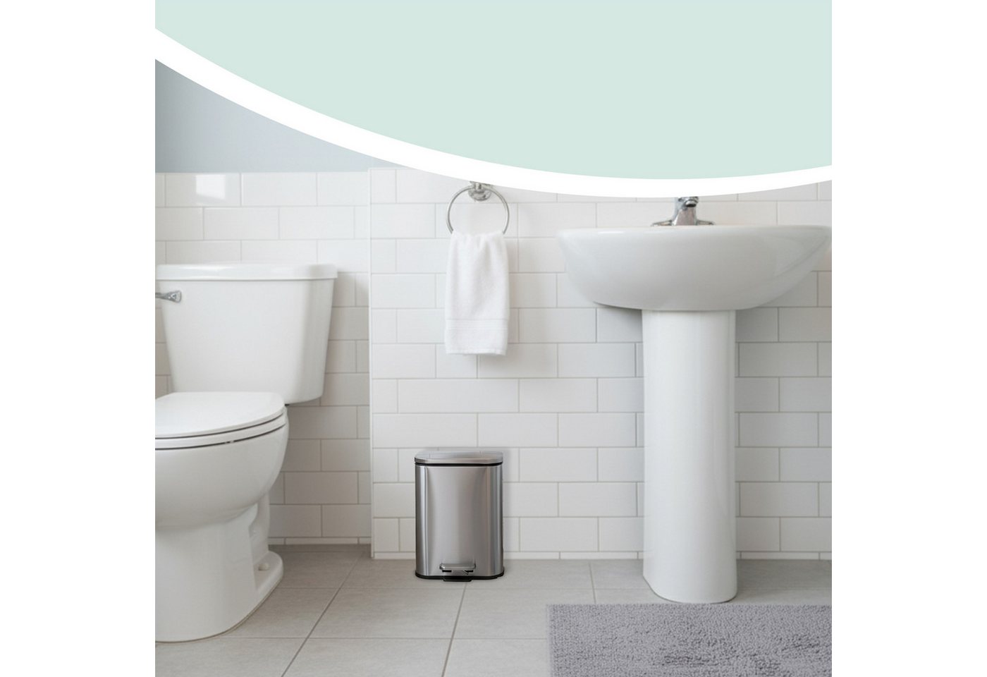 relaxdays Mülleimer mit Fingerprint-Schutz 5 l – Bild 5 von 5