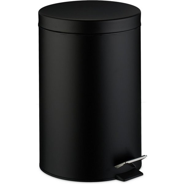 relaxdays Mülleimer Runder Mülleimer Küche 20 Liter, schwarz