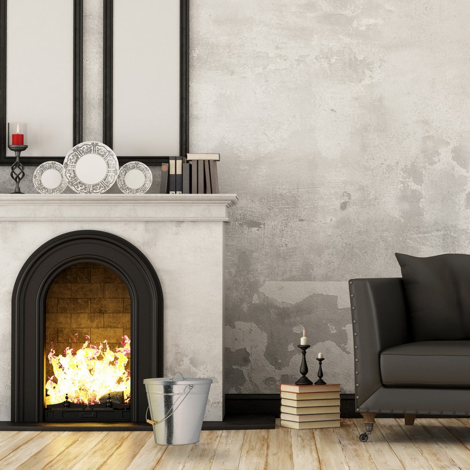 relaxdays Mülleimer Verzinkter Ascheeimer mit Deckel, M – Bild 5 von 5