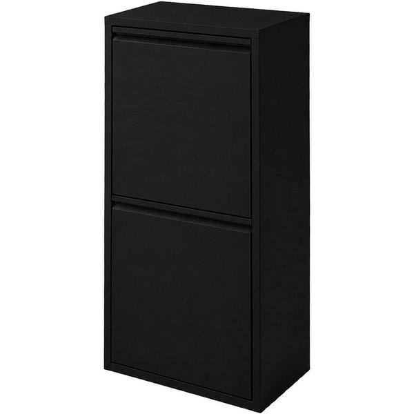 relaxdays Mülltrennsystem Mülleimer 3 Fächer 40 l, schwarz