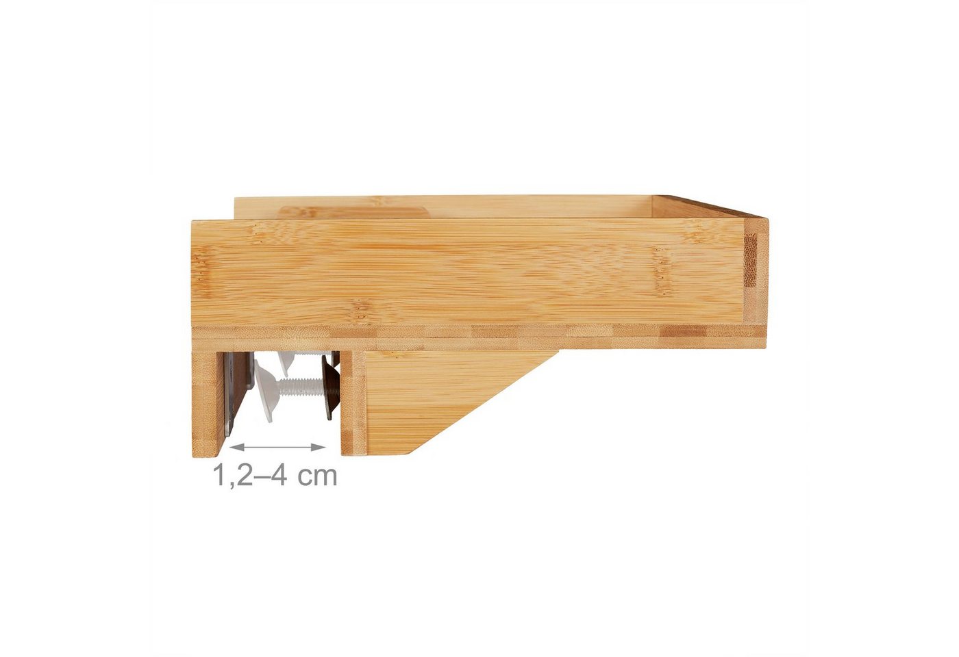 relaxdays Nachttisch Bettablage Bambus mit Organizer (1-St) – Bild 5 von 5