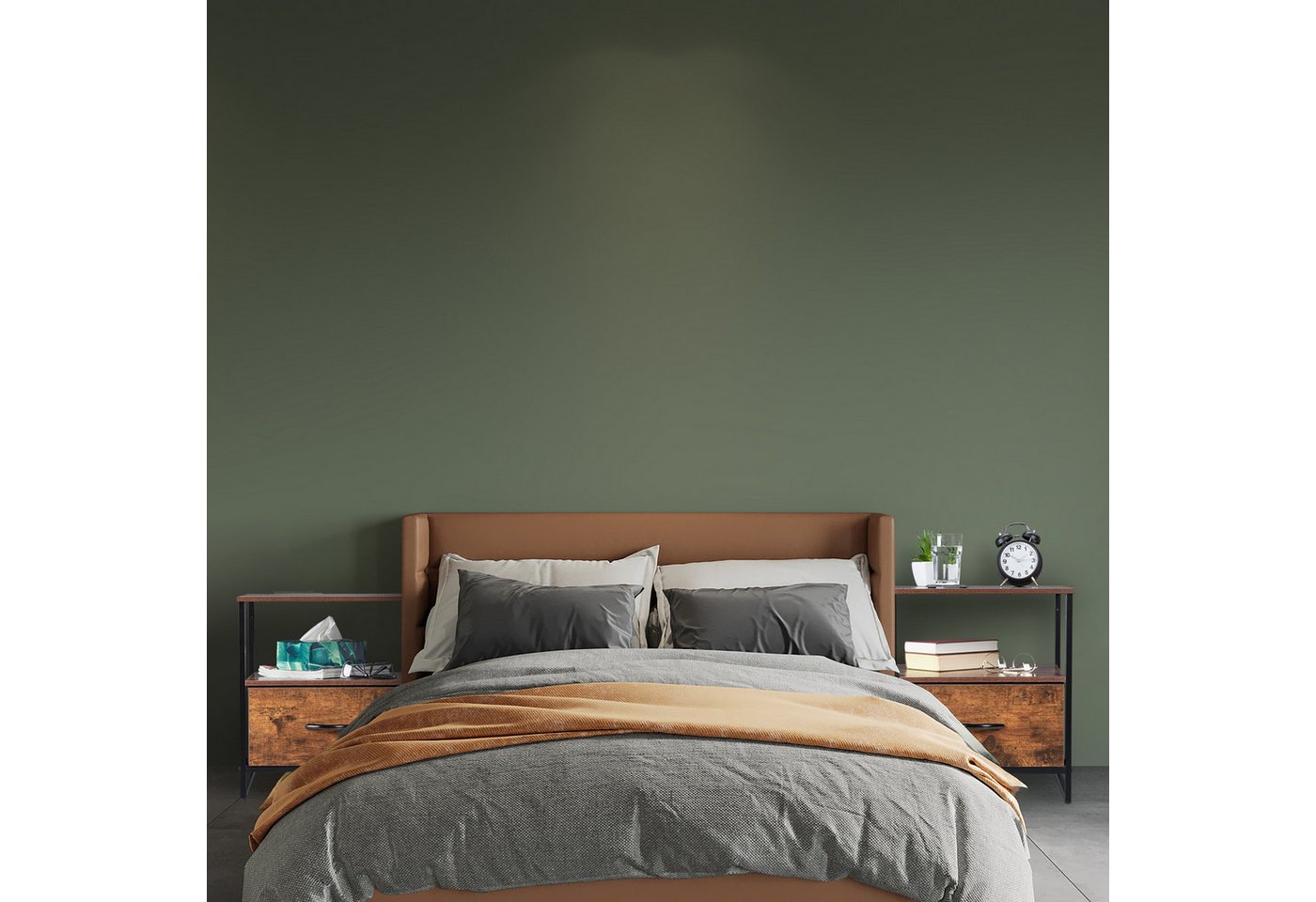 relaxdays Nachttisch Industrial 2er Set (2-St., 2er Set) – Bild 2 von 5