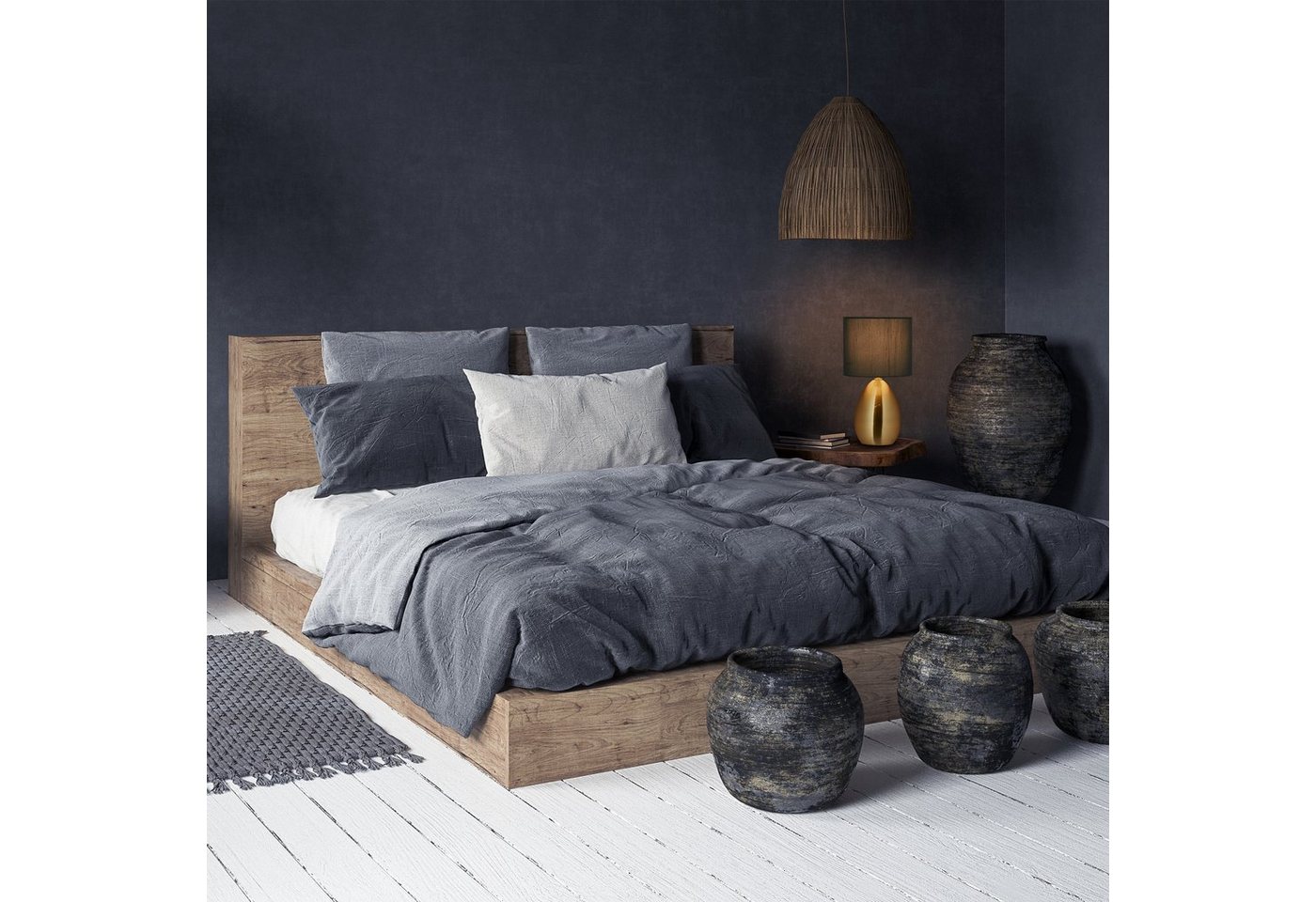 relaxdays Nachttischlampe Touch messing, Touchfunktion mit 3-stufiger Dimmfunktion, E14-Fassung (max. 40 W), Leuchtmittel nicht inklusive – Bild 2 von 5