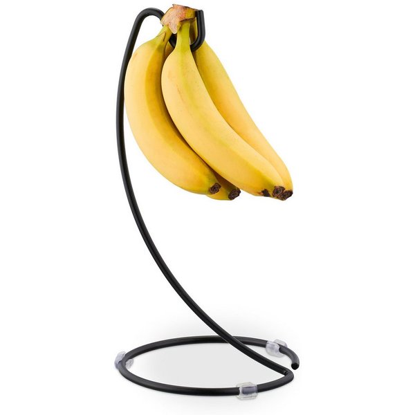 relaxdays Obstschale Schwarzer Bananenhalter, Eisen, (1-tlg)
