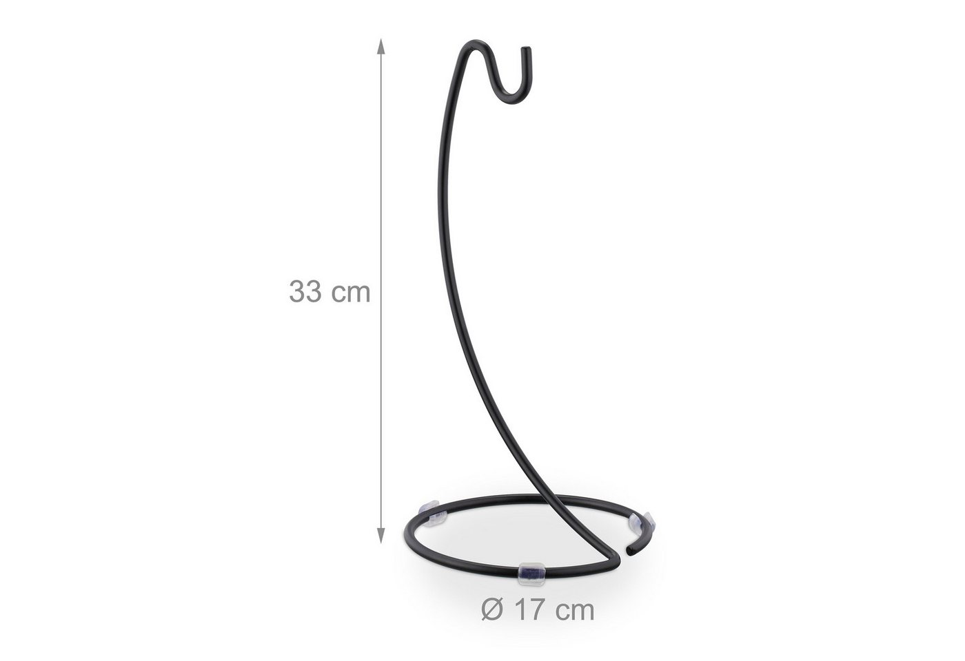 relaxdays Obstschale Schwarzer Bananenhalter, Eisen, (1-tlg) – Bild 4 von 5