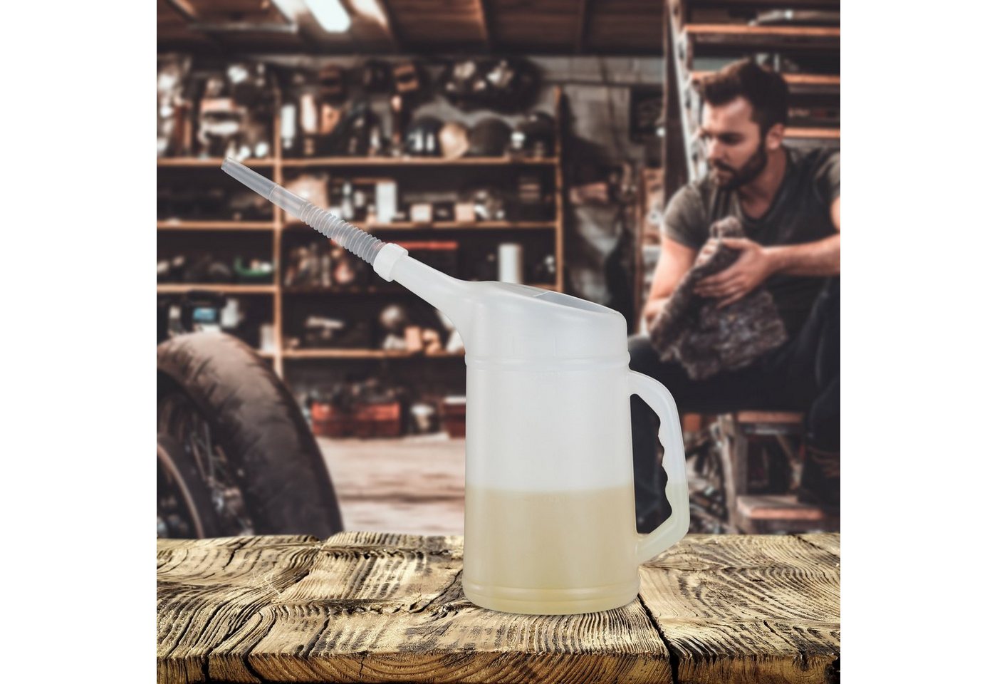 relaxdays Ölkanne mit Einfüllstutzen, 2 l, (1-St), 2 Liter – Bild 5 von 5
