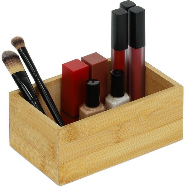 relaxdays Organizer Bambus Box in Quaderform (1 St)
