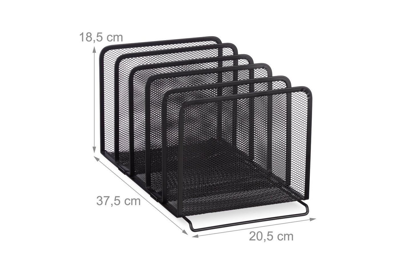 relaxdays Organizer Katalogsammler Metall mit 5 Fächern (1 St), schwarz – Bild 4 von 5