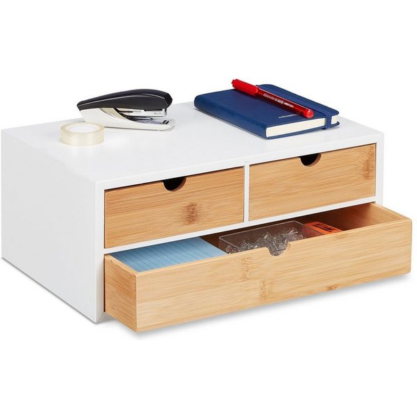 relaxdays Organizer Schreibtisch Organizer 3 Schubladen (1 St)