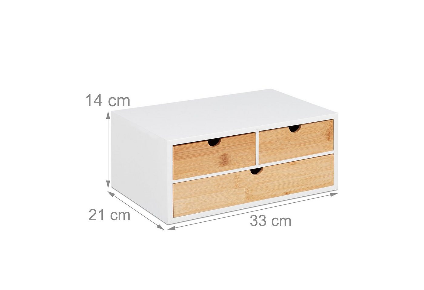 relaxdays Organizer Schreibtisch Organizer 3 Schubladen (1 St) – Bild 4 von 5