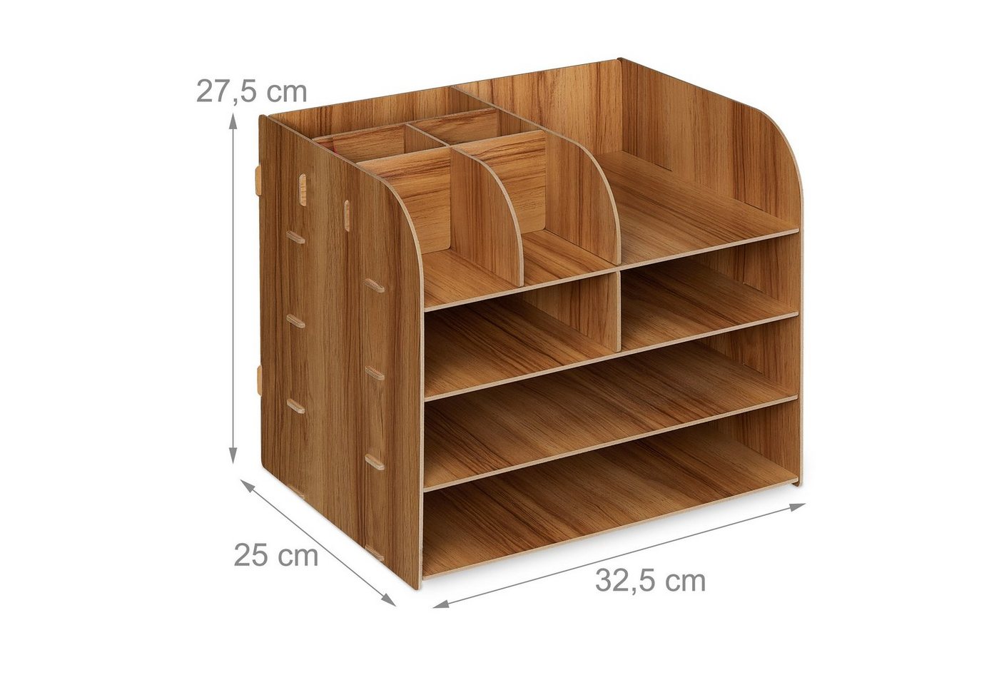 relaxdays Organizer Schreibtisch Organizer mit Ablagefächern (1 St), dunkelbraun – Bild 4 von 5