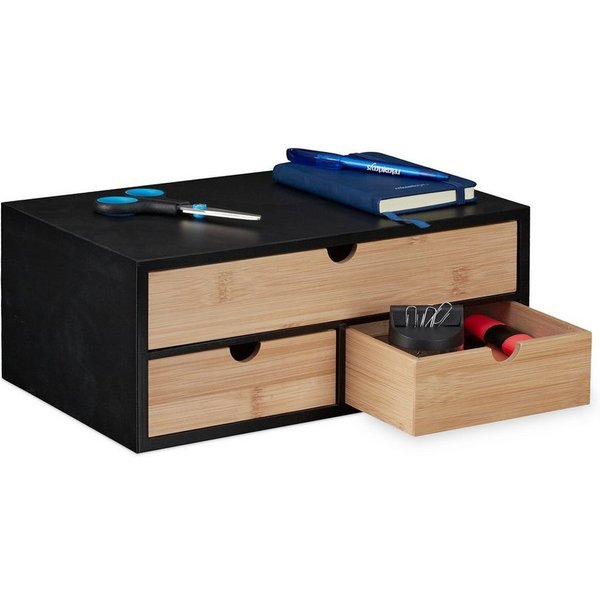 relaxdays Organizer Schreibtisch Organizer mit 3 Schubladen (1 St)