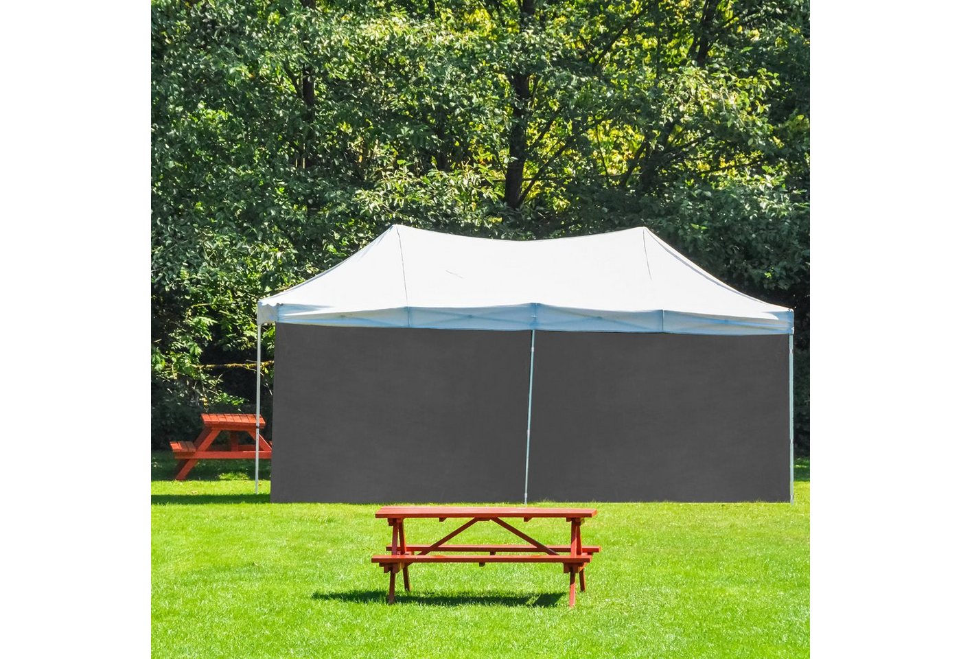 relaxdays Pavillon Graue Pavillon Seitenteile 2er Set, mit 2 Seitenteilen – Bild 2 von 5