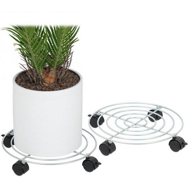 relaxdays Pflanzenroller 2er Set, (2-St)