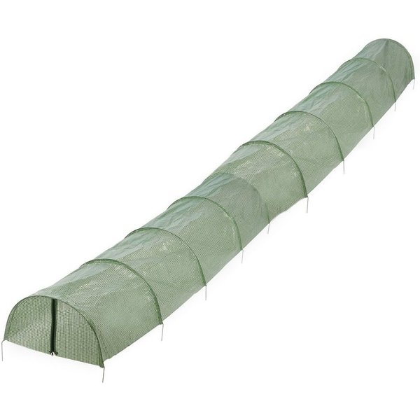 relaxdays Pflanztunnel Folientunnel PE 7 m, BxTxH: 47 x 700 x 47 cm, BxLxH: 47 x 700 x 47 cm, 1-St.