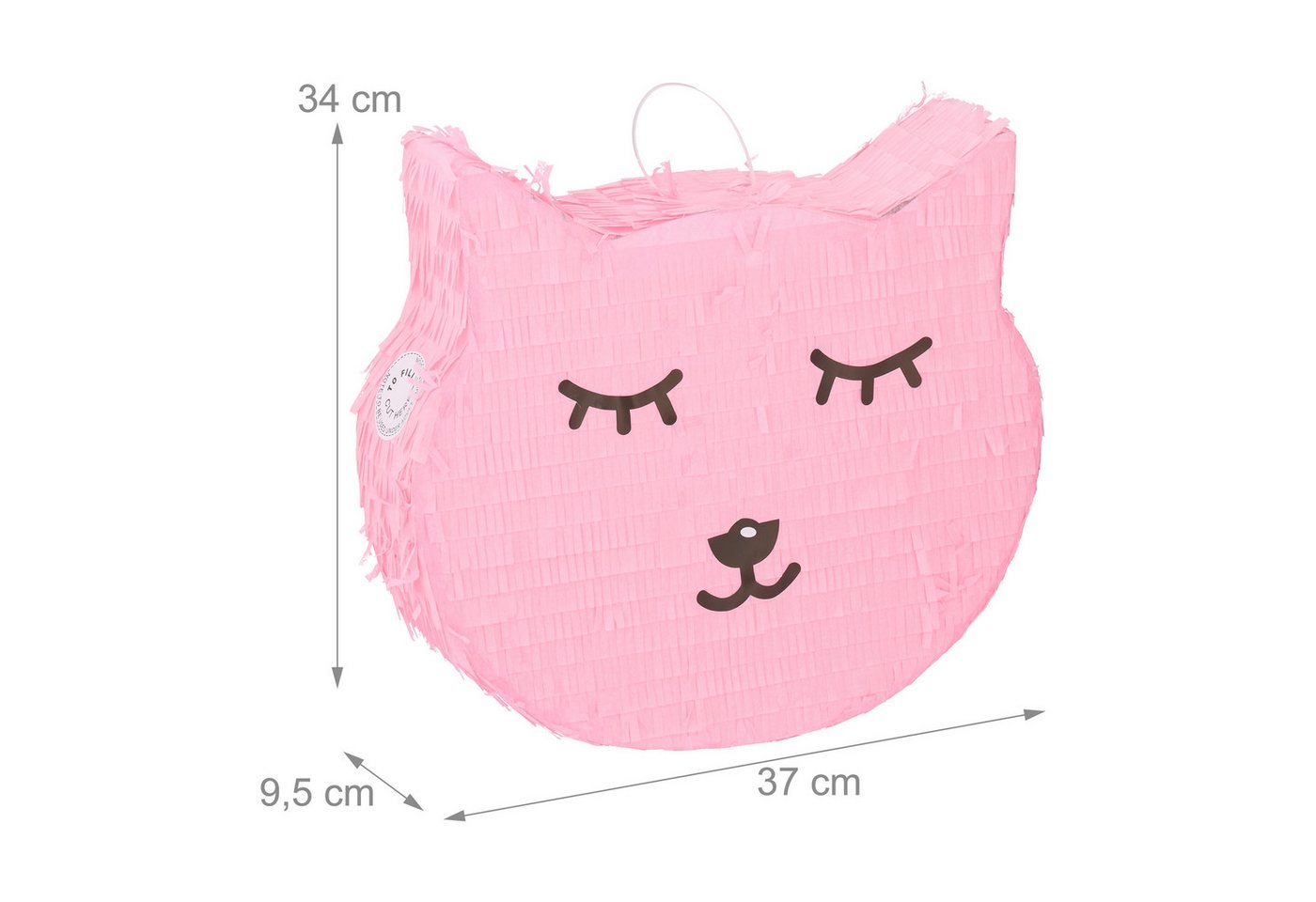 relaxdays Pinata Katzen Pinata mit Stab und Maske – Bild 4 von 5