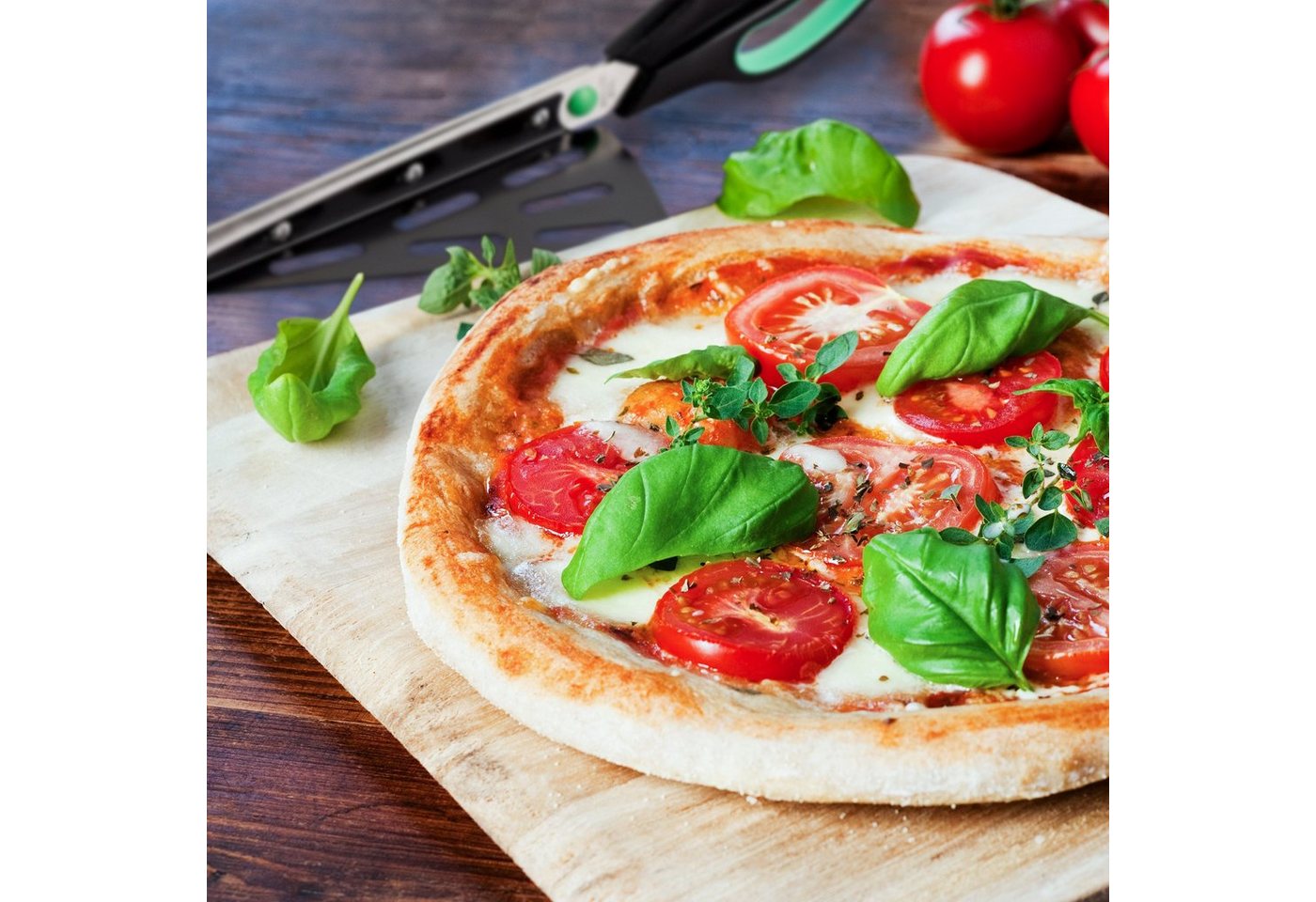 relaxdays Pizzaschere 10 x Pizzaschere mit Pizzaheber, (2-tlg) – Bild 3 von 5