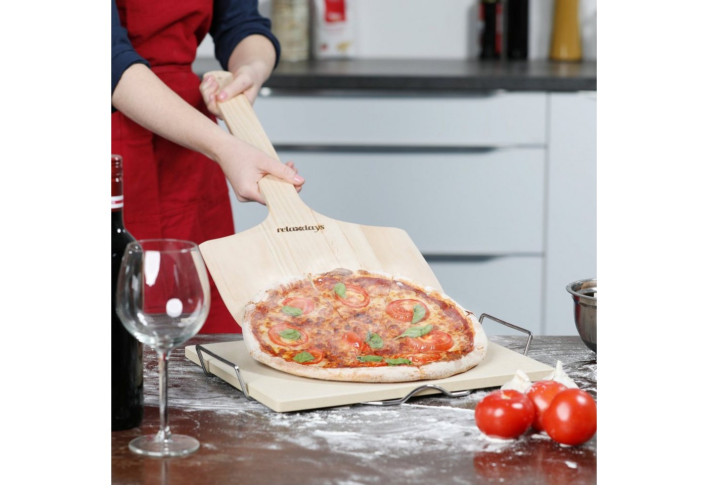 relaxdays Pizzaschieber Holz XXL – Bild 2 von 5