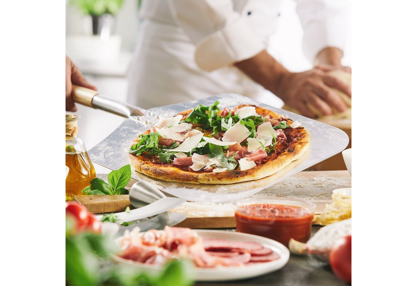 relaxdays Pizzaschieber Pizzaschaufel Aluminium – Bild 2 von 5