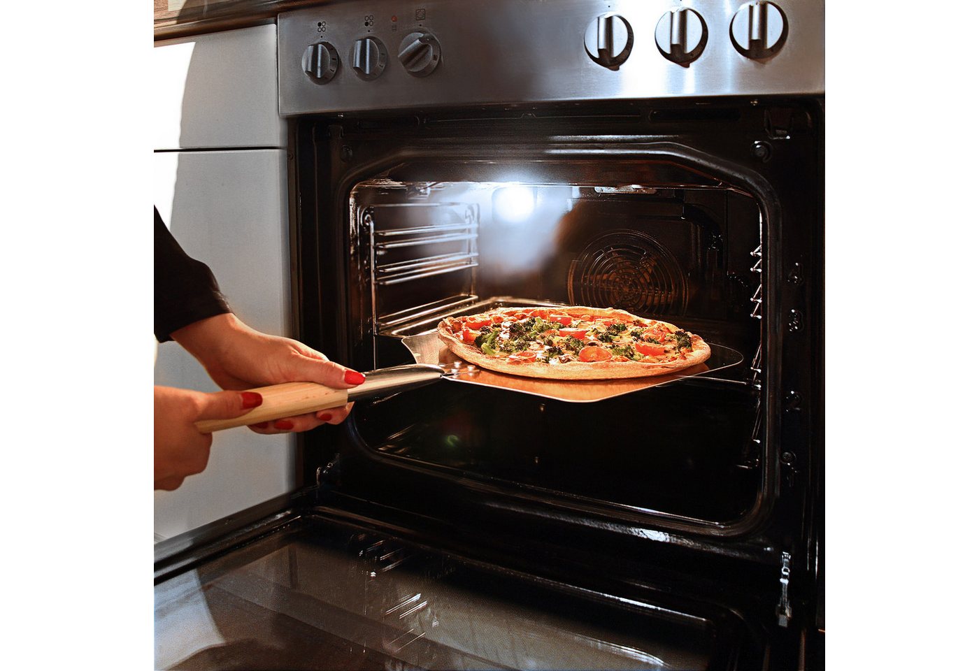 relaxdays Pizzaschieber Pizzaschaufel eckig – Bild 3 von 5