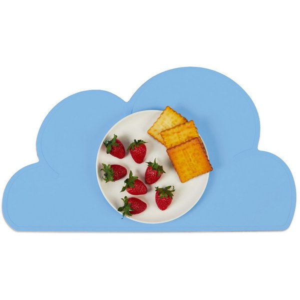 relaxdays Platzset Platzdeckchen für Kinder in Wolkenform, (1-St), Hellblau
