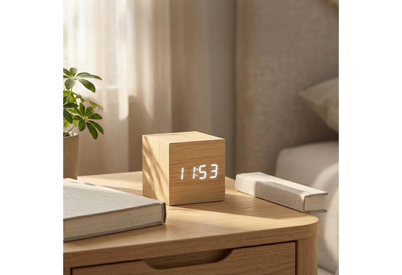 relaxdays Quarzwecker Digitaler Wecker Würfel – Bild 2 von 5