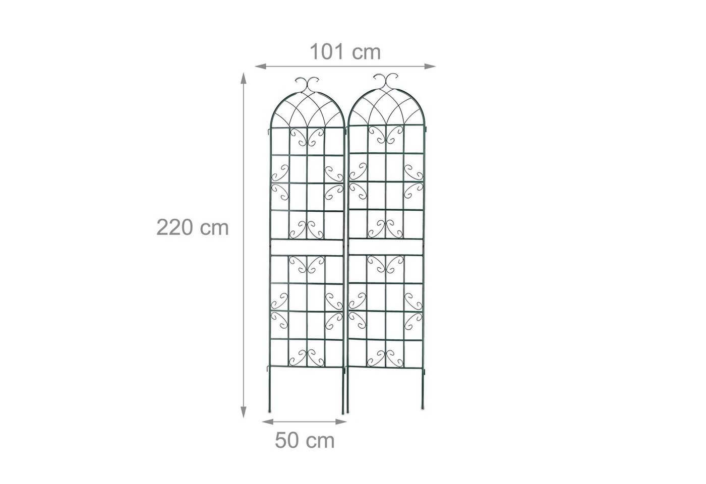relaxdays Rankgitter 2er Set 220 cm, 2 St. – Bild 4 von 5