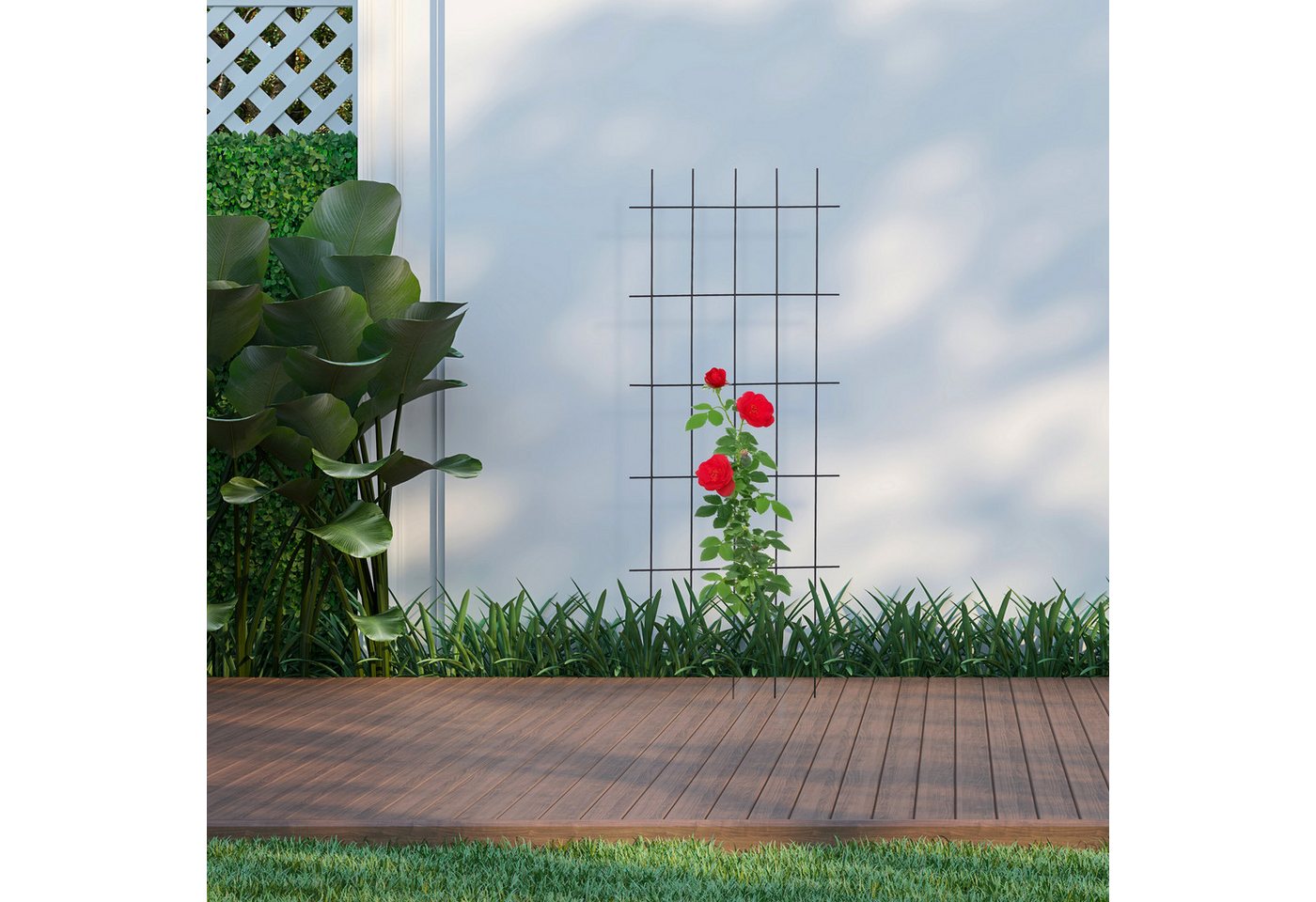relaxdays Rankgitter Metall 150 cm, 1 St., 1er Pack – Bild 2 von 5
