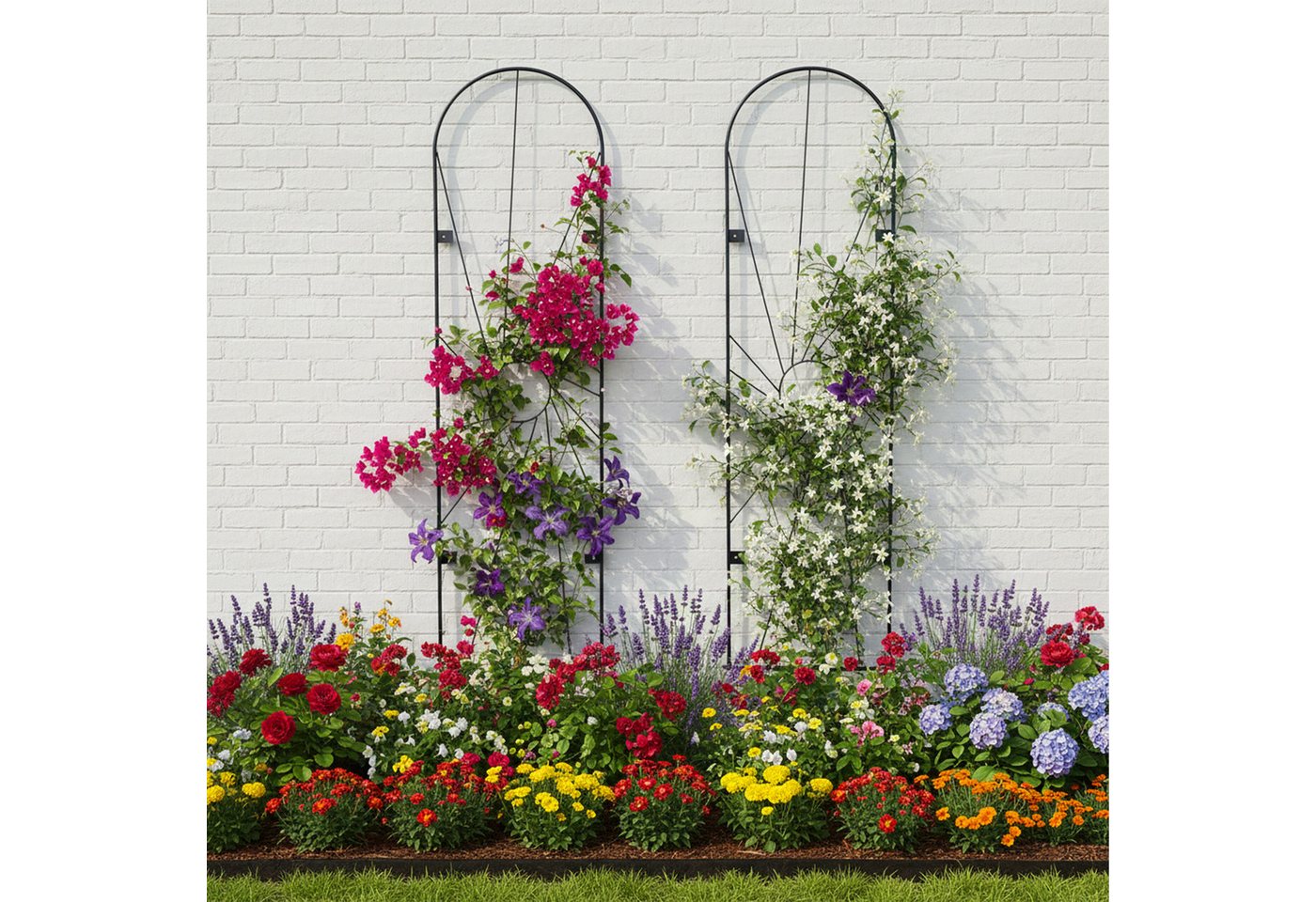 relaxdays Rankgitter Wand 2er Set, 2 St., A – Bild 2 von 5