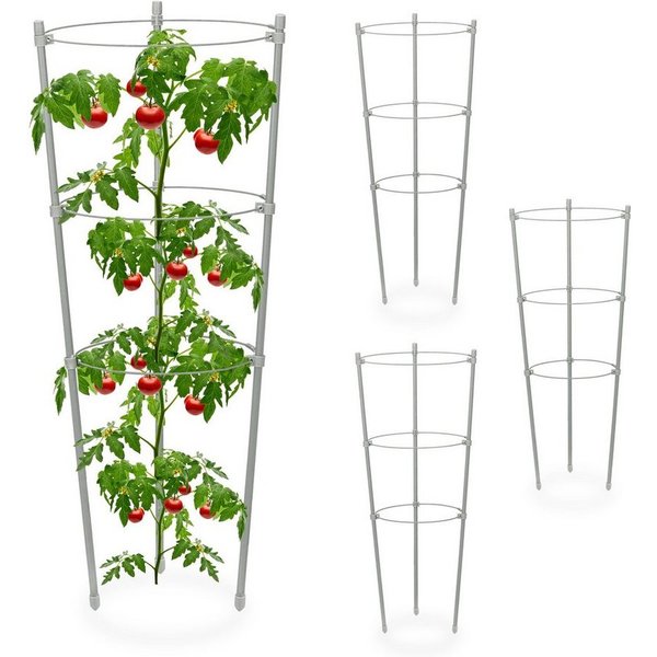relaxdays Rankhilfe 45 cm 4er Set grau, 4 St.