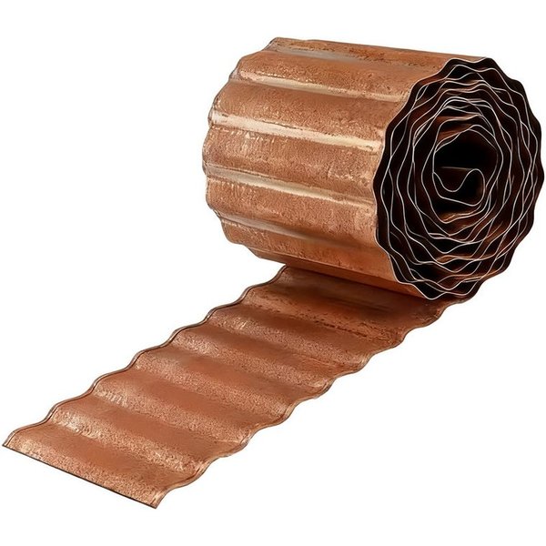 relaxdays Rasenkante Rasenkante Rost, 5 m