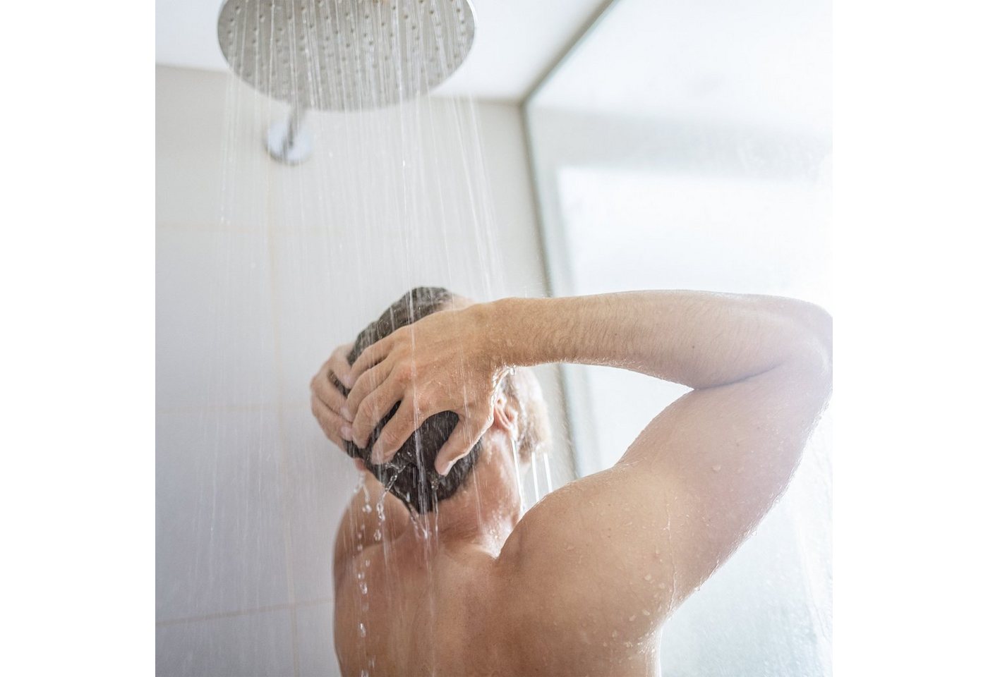 relaxdays Regenduschkopf Duschkopf Regendusche rund, (1-tlg), 300 mm – Bild 3 von 5