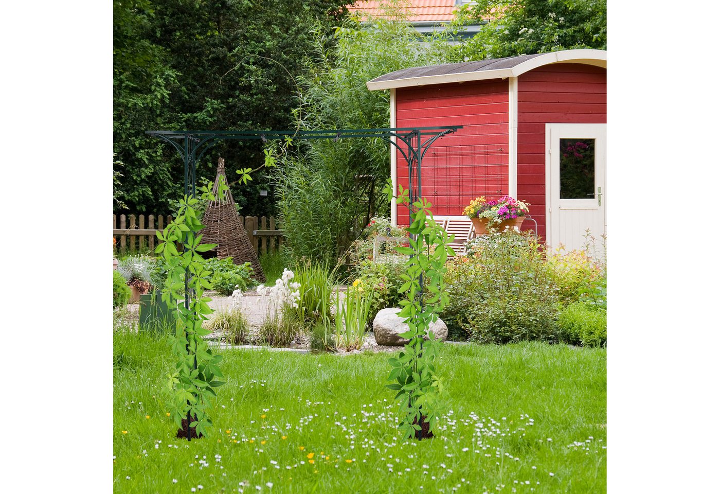 relaxdays Rosenbogen Metall eckig, 1 St. – Bild 3 von 5