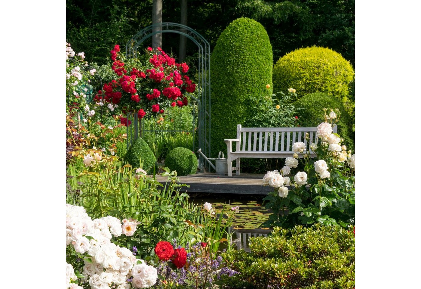 relaxdays Rosenbogen mit Tor – Bild 5 von 5