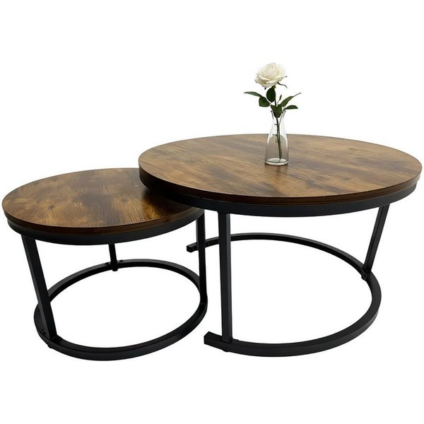 relaxdays Satztisch 2er Set Industrial Design (2-St)