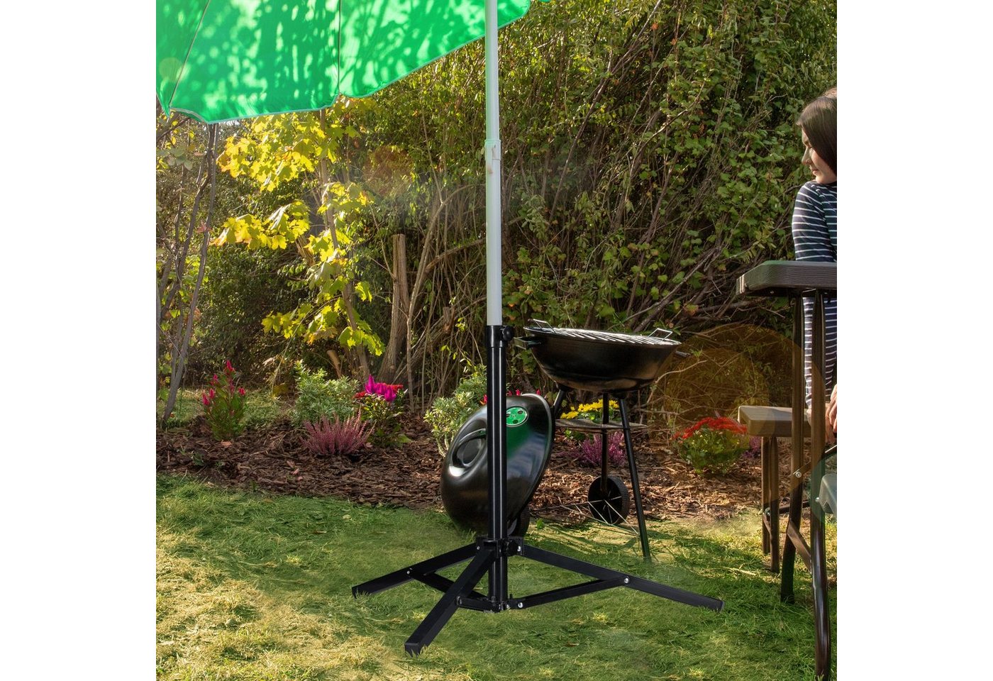 relaxdays Schirmhalter Sonnenschirmständer klappbar, 1 tlg. – Bild 5 von 5
