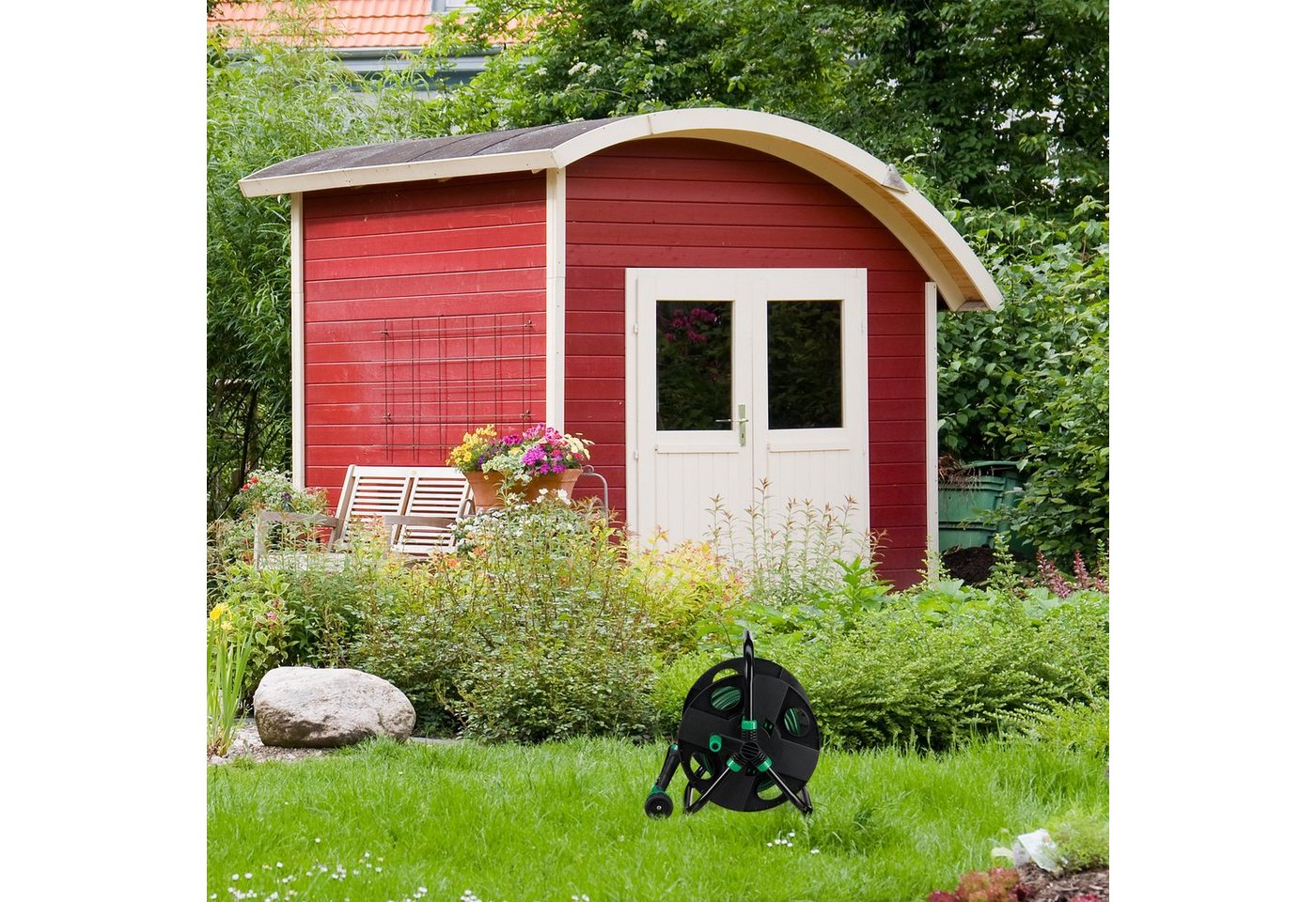 relaxdays Schlauchtrommel Schlauchtrommel, (1-tlg) – Bild 2 von 5