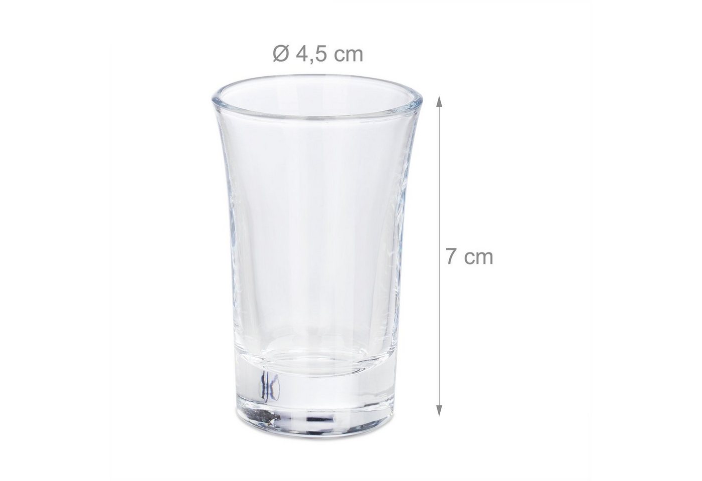 relaxdays Schnapsglas 12 x Schnapsgläser 4cl, 6-tlg., Glas – Bild 4 von 5