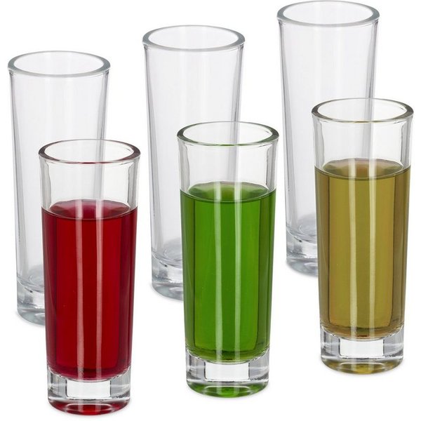 relaxdays Schnapsglas Schnapsgläser im 6er Set, 6-tlg., Glas